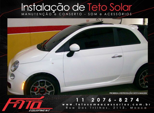 fato teto solar - Fiat 500 com Teto Solar Hollandia 300 deluxe