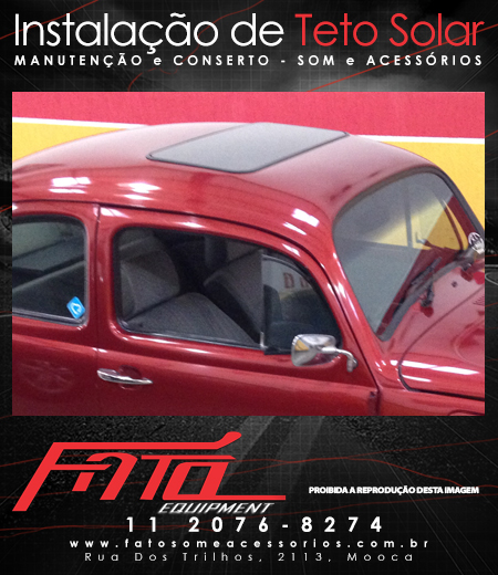 Fusca com Teto Solar Webasto Hollandia 300 Classic instalado com qualidade pela Fato Equipment
